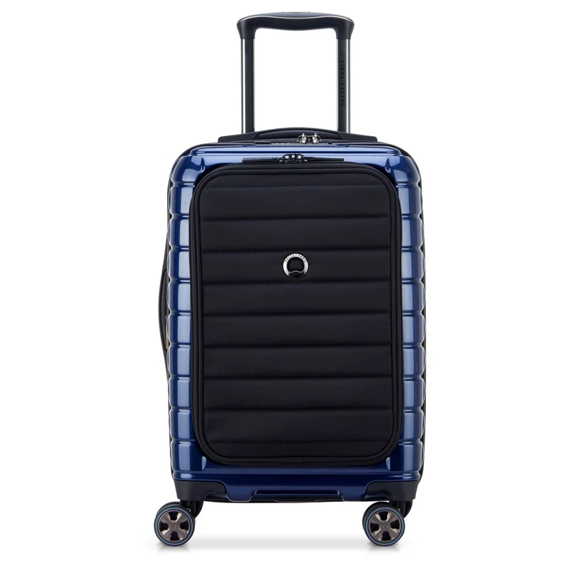 Delsey Paris Shadow 5.0 - Trolley de cabina con 4 ruedas y bolsillo delantero S 55 cm expandible USB (marineblau)