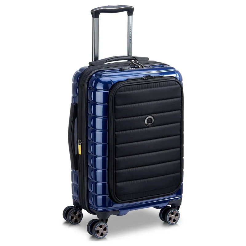 Delsey Paris Shadow 5.0 - Trolley de cabina con 4 ruedas y bolsillo delantero S 55 cm expandible USB (marineblau)