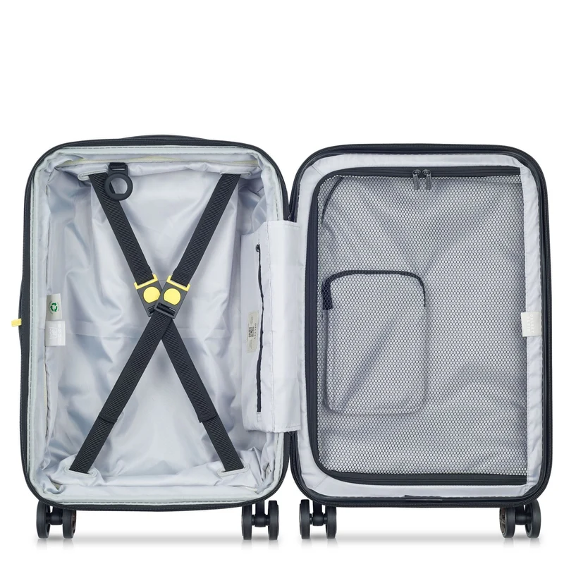 Delsey Paris Shadow 5.0 - Trolley de cabina con 4 ruedas y bolsillo delantero S 55 cm expandible USB (marineblau)