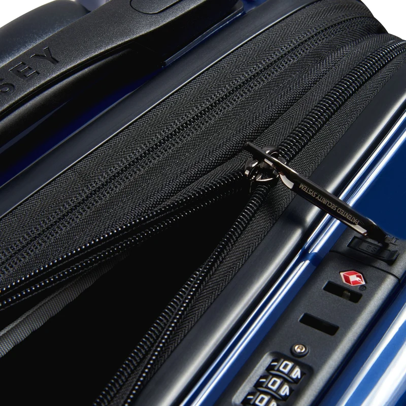 Delsey Paris Shadow 5.0 - Trolley de cabina con 4 ruedas y bolsillo delantero S 55 cm expandible USB (marineblau)