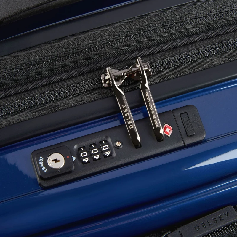 Delsey Paris Shadow 5.0 - Trolley de cabina con 4 ruedas y bolsillo delantero S 55 cm expandible USB (marineblau)