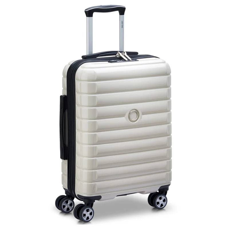 Delsey Paris Shadow 5.0 - Trolley de cabina slim line USB de 4 ruedas 55 cm (elfenbein)