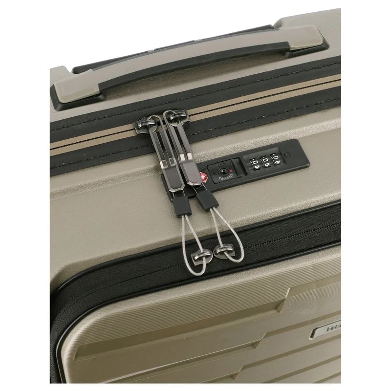 Travelite Air Base - Trolley de cabina con 4 ruedas y bolsillo delantero S 55 cm (champagner)