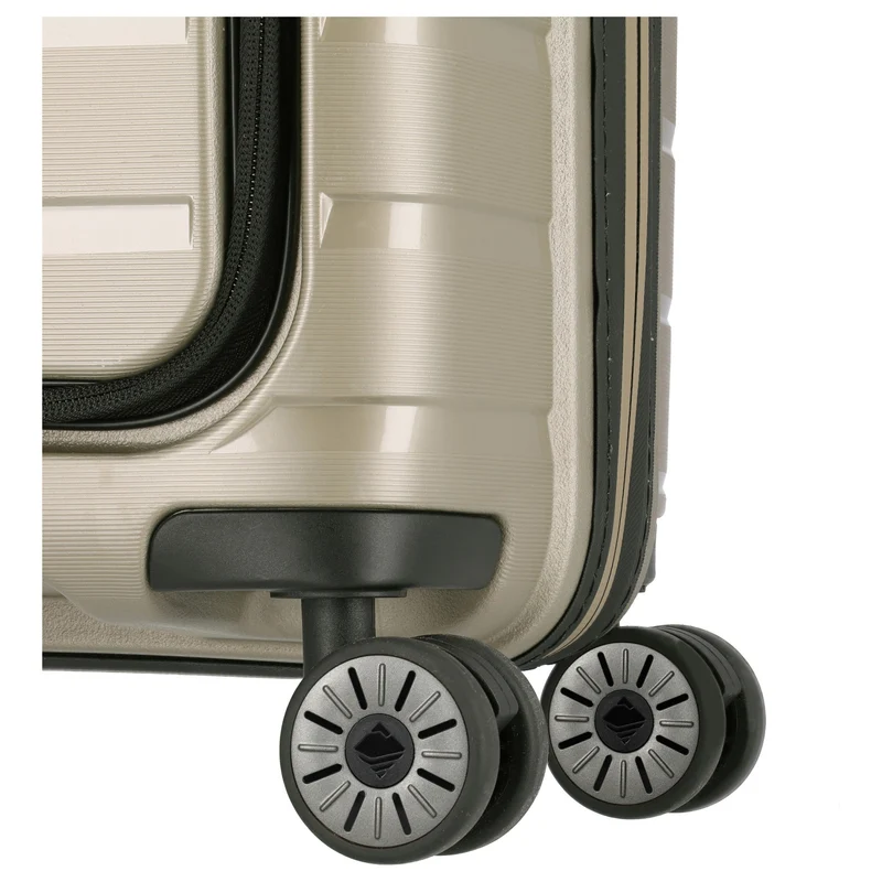 Travelite Air Base - Trolley de cabina con 4 ruedas y bolsillo delantero S 55 cm (champagner)