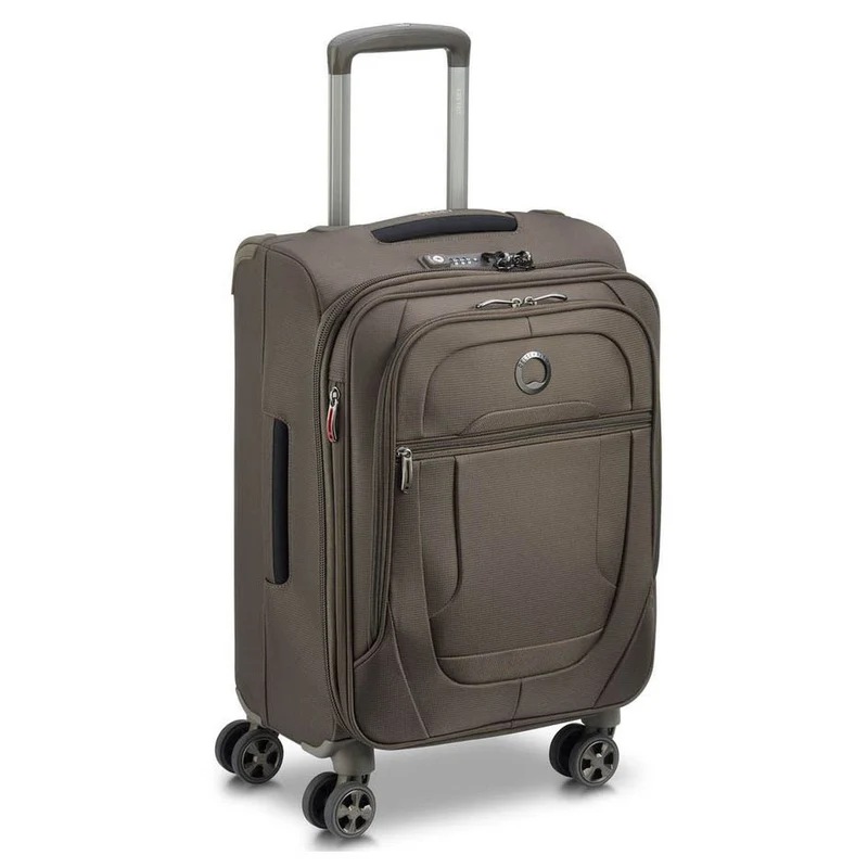 Delsey Paris Helium Dlx 2.0 Slim Line - Trolley de cabina con 4 ruedas 55 cm (mokka)