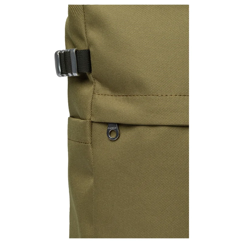 Sandqvist Icon Rolltop - Mochila M 14" 60 cm (verde oliva con cuero negro)