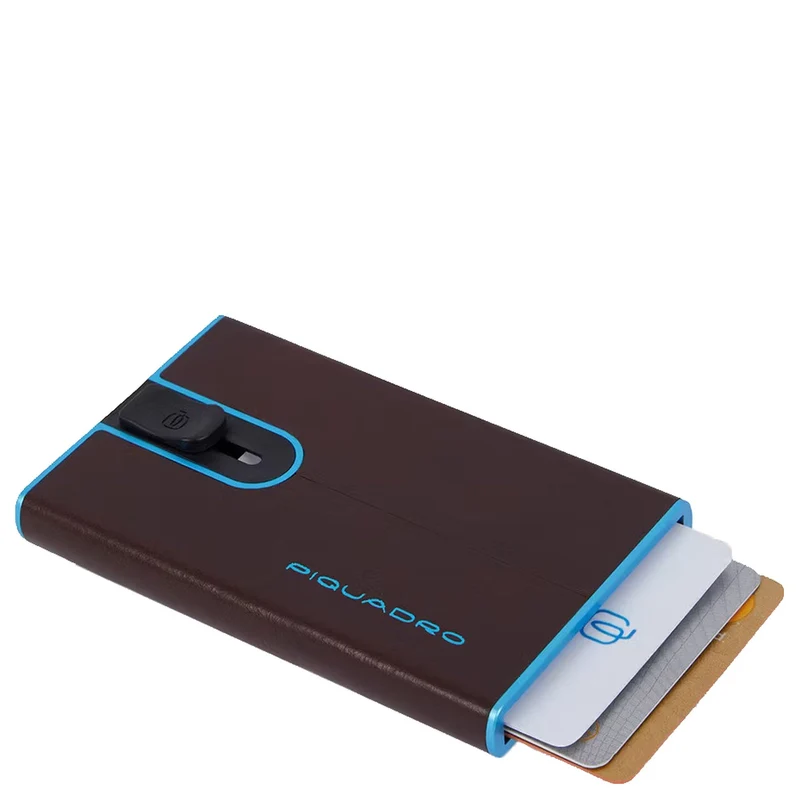 Piquadro Blue Square - Tarjetero 11cc 10 cm RFID (color: caoba)