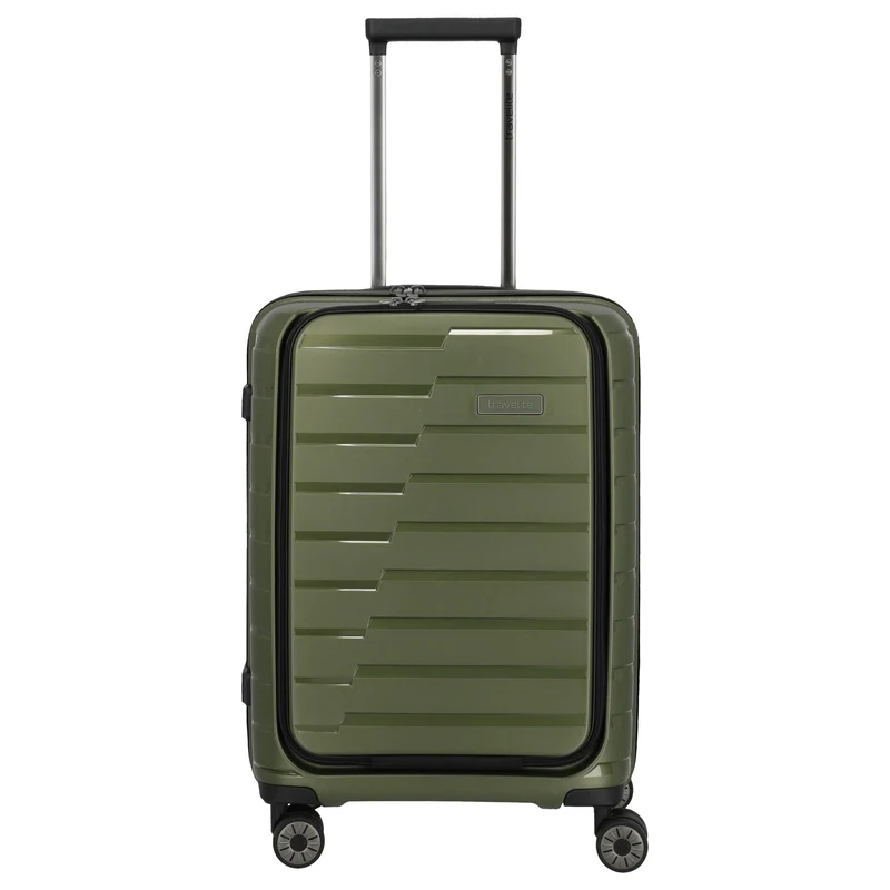 Travelite Air Base - Trolley de cabina con 4 ruedas y bolsillo delantero S 55 cm (olive)