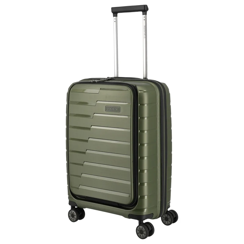 Travelite Air Base - Trolley de cabina con 4 ruedas y bolsillo delantero S 55 cm (olive)