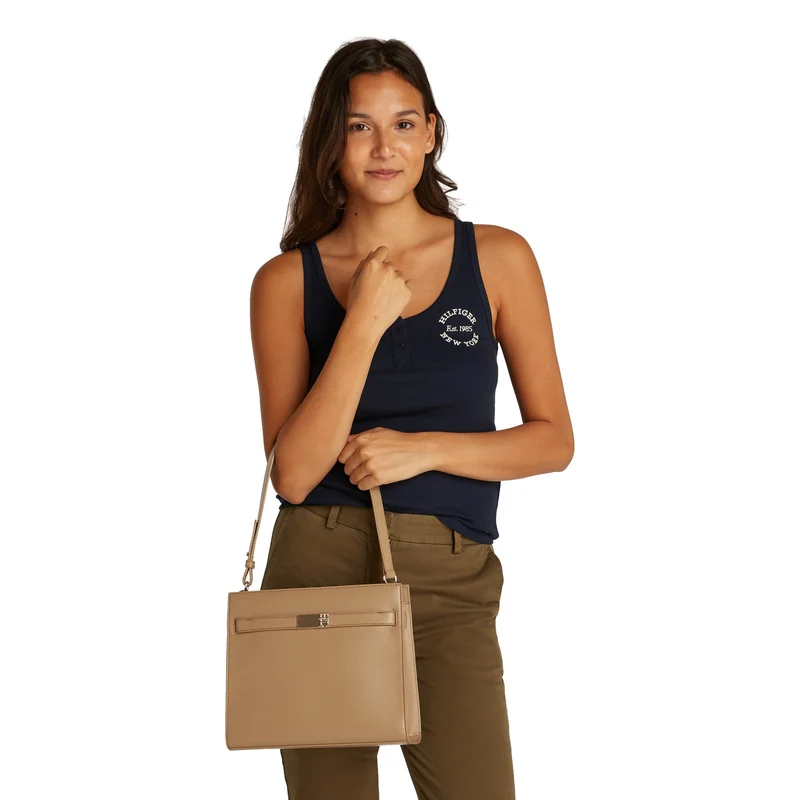 Tommy Hilfiger Heritage - Bolso de hombro 26 cm (safari canvas)
