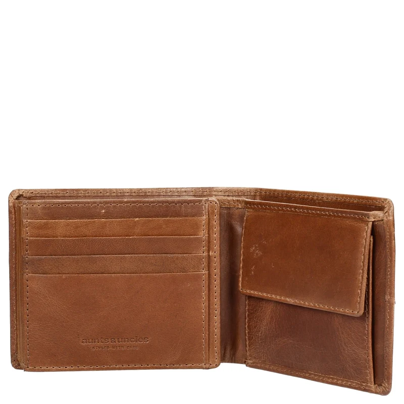 aunts & uncles Good Old Friends Dog - Cartera con solapa 10 tarjeteros 11 cm RFID (hazelnut)