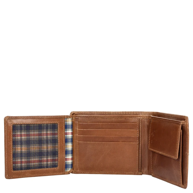 aunts & uncles Good Old Friends Dog - Cartera con solapa 10 tarjeteros 11 cm RFID (hazelnut)