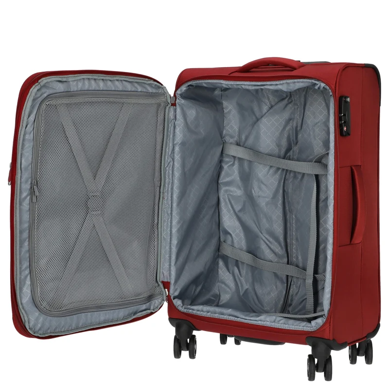 D&N Travel Line 6404 - Trolley con 4 ruedas M 68 cm (bordeaux)