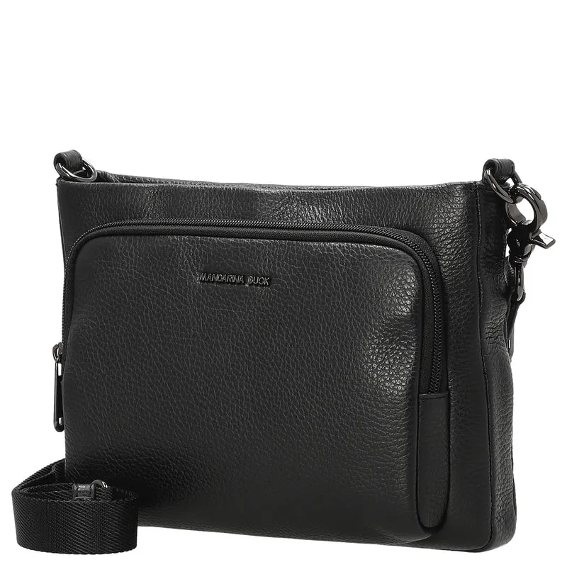 Mandarina Duck Mellow Leather - Bolso bandolera 23 cm (nero)