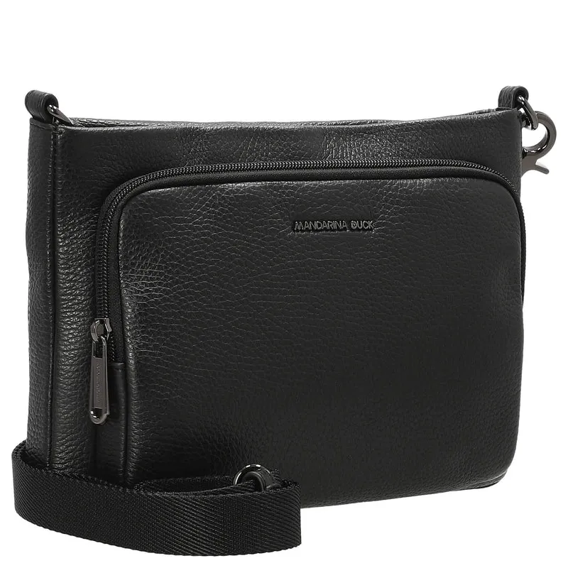 Mandarina Duck Mellow Leather - Bolso bandolera 23 cm (nero)