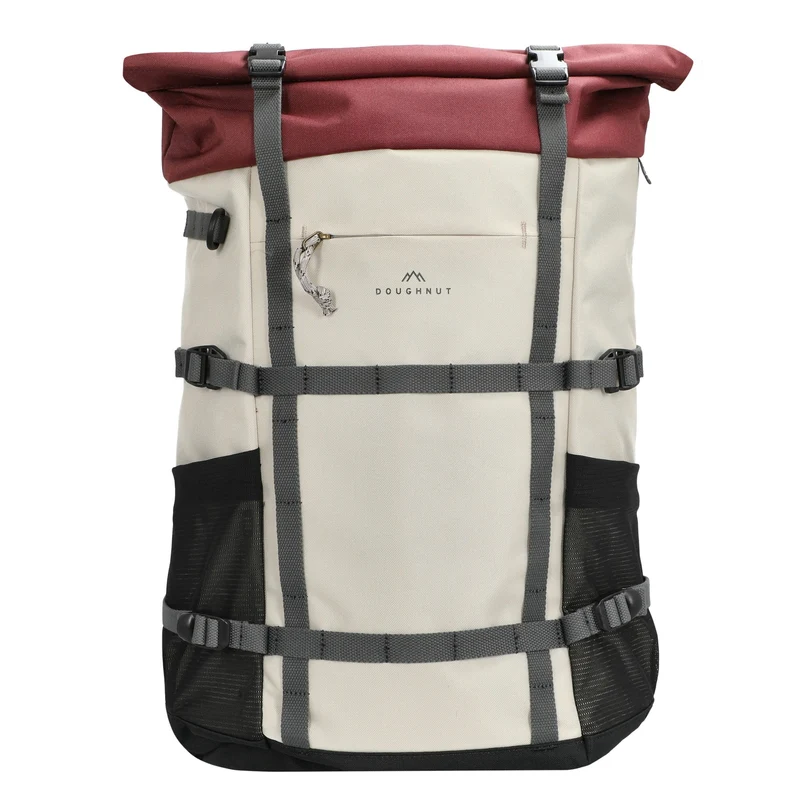 Doughnut Paratrooper Reborn - Mochila Rolltop 14" 67 cm expandible (stone x wine)