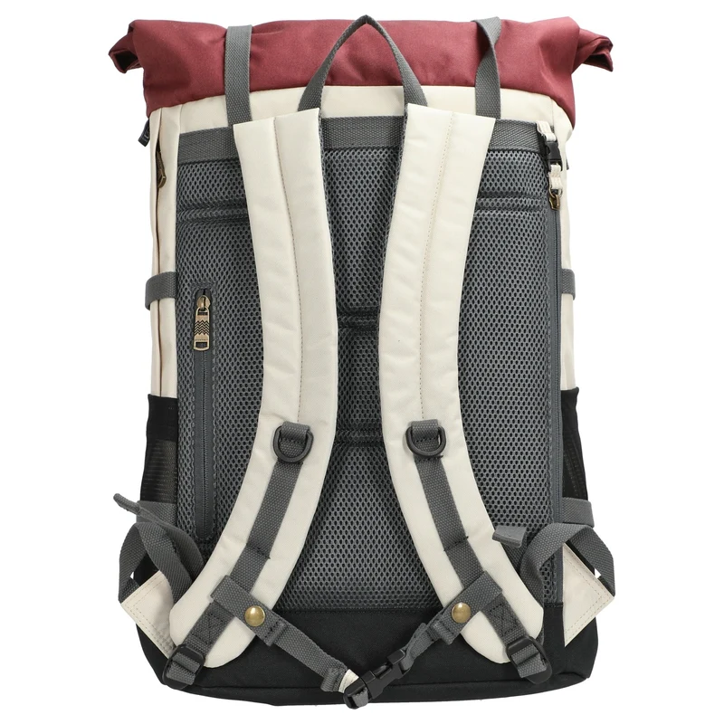 Doughnut Paratrooper Reborn - Mochila Rolltop 14" 67 cm expandible (stone x wine)