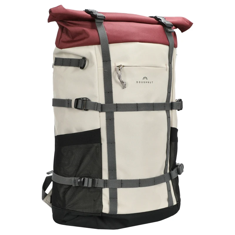 Doughnut Paratrooper Reborn - Mochila Rolltop 14" 67 cm expandible (stone x wine)