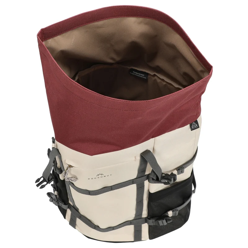 Doughnut Paratrooper Reborn - Mochila Rolltop 14" 67 cm expandible (stone x wine)