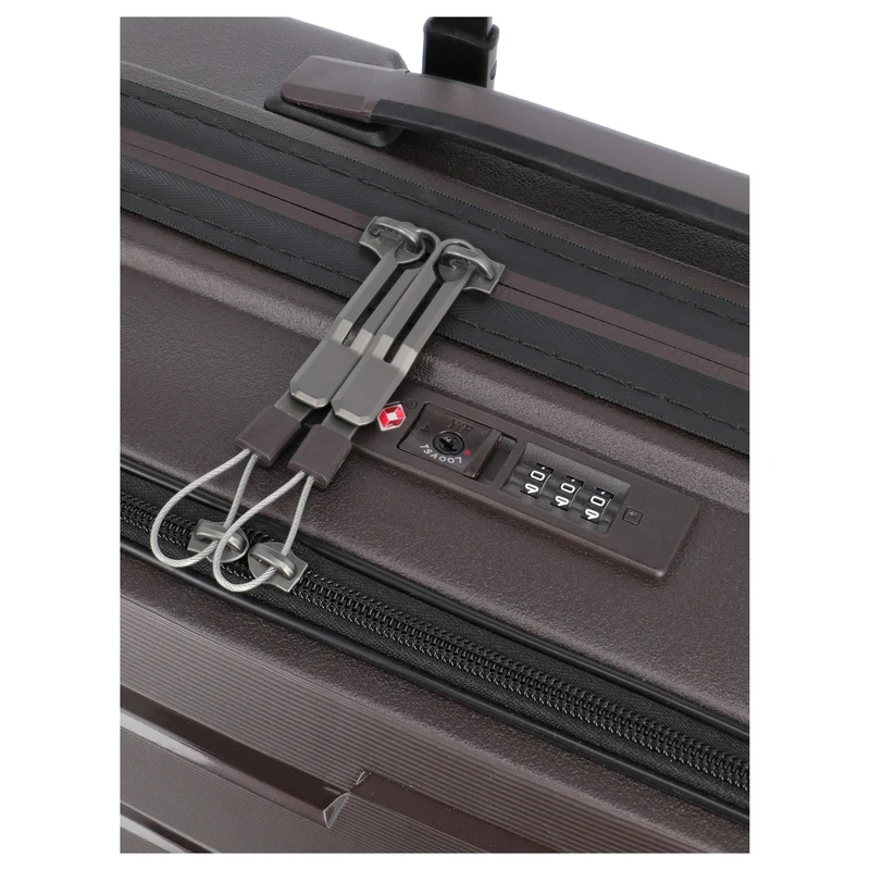 Travelite Air Base - Trolley de cabina con 4 ruedas y bolsillo frontal S 55 cm (coffee)