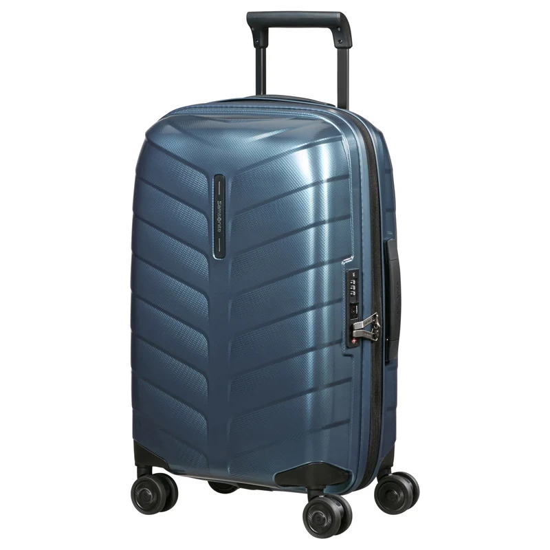 Samsonite Attrix - Trolley de cabina con 4 ruedas S 55/35 cm erw. (steel blue)