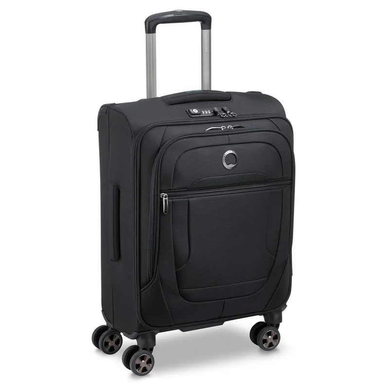 Delsey Paris Helium Dlx 2.0 Slim Line - Trolley de cabina con 4 ruedas 55 cm (schwarz)