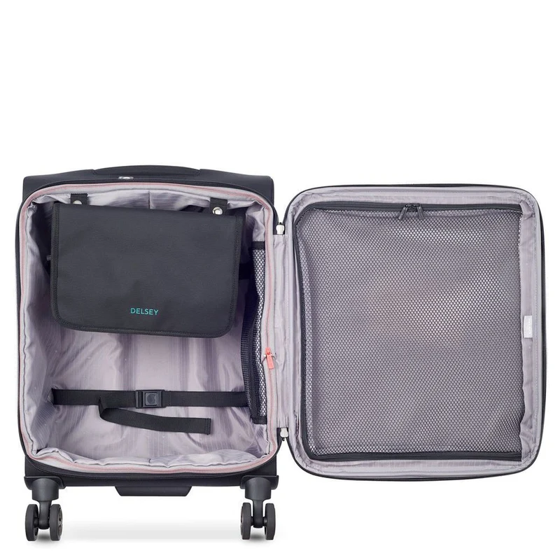 Delsey Paris Helium Dlx 2.0 Slim Line - Trolley de cabina con 4 ruedas 55 cm (schwarz)