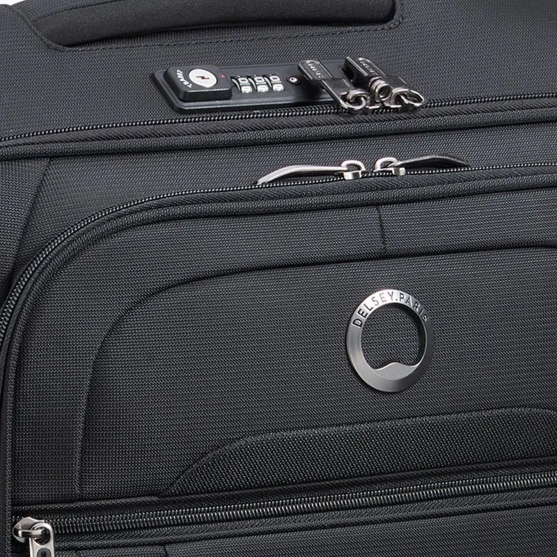 Delsey Paris Helium Dlx 2.0 Slim Line - Trolley de cabina con 4 ruedas 55 cm (schwarz)
