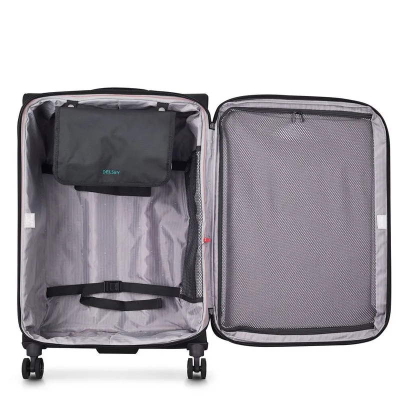 Delsey Paris Helium Dlx 2.0 erweiterbar - Trolley de 4 ruedas 77cm (schwarz)