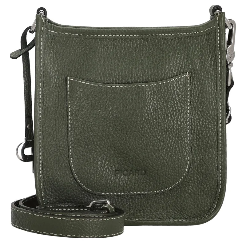 Picard Kronberg - Bolso bandolera 19 cm Rindsleder (pesto)