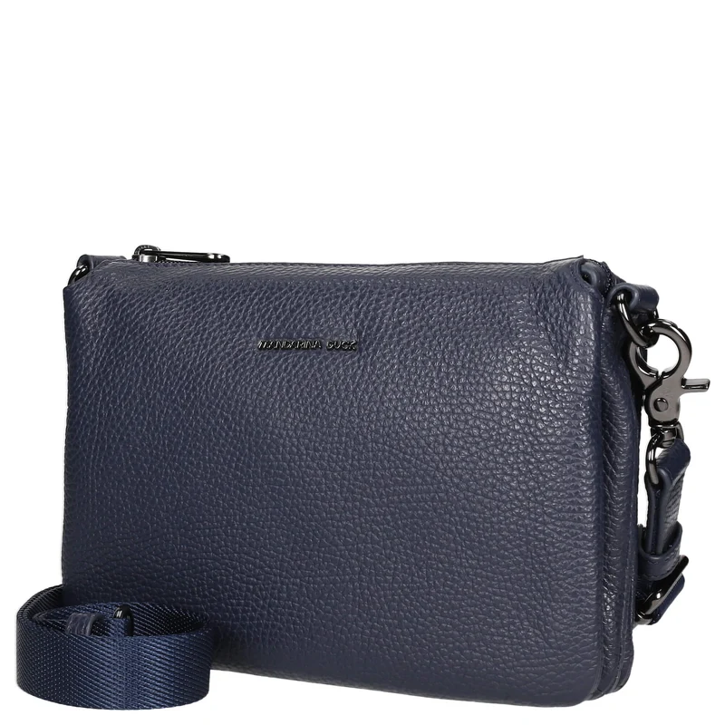 Mandarina Duck Mellow Leather Pochette - Bolso de mano 23 cm (dress blue)