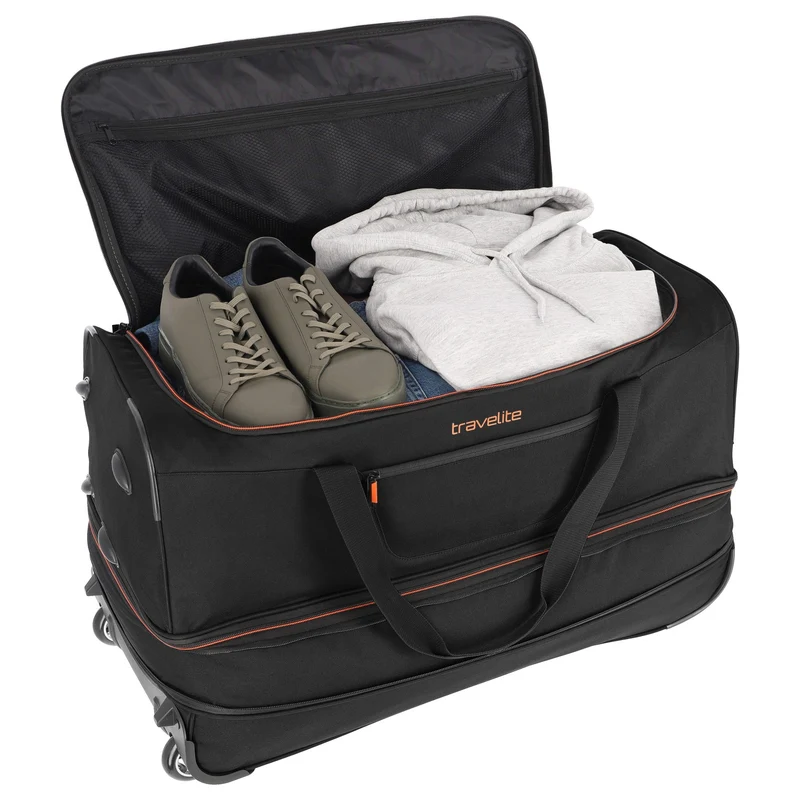 Travelite Basics - Bolsa de viaje con ruedas 98/119L 70 cm expandible (schwarz)