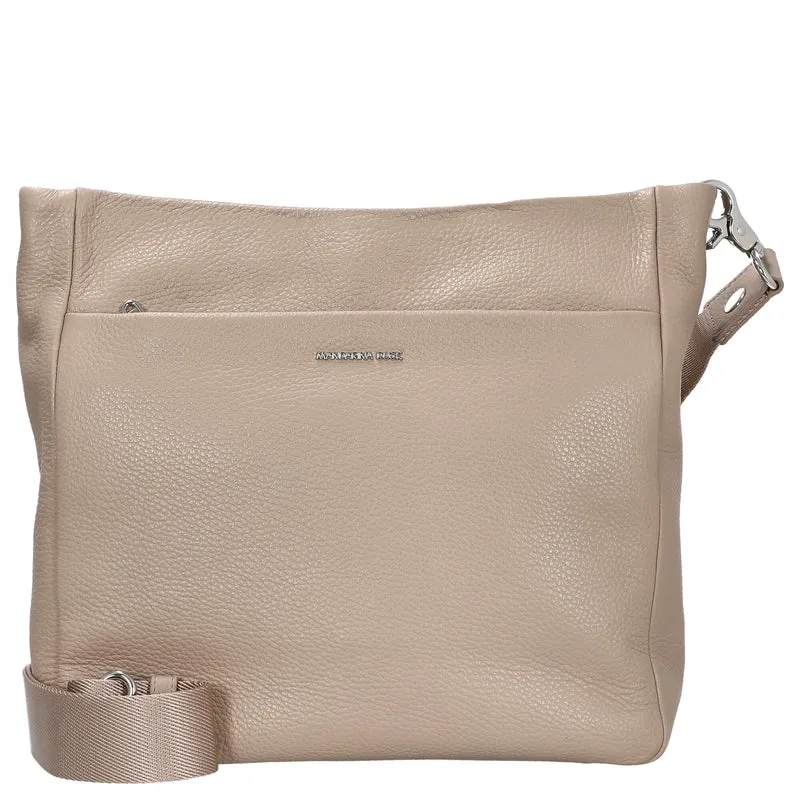 Mandarina Duck Mellow Leather - Bolso bandolera L 35 cm (warm taupe)
