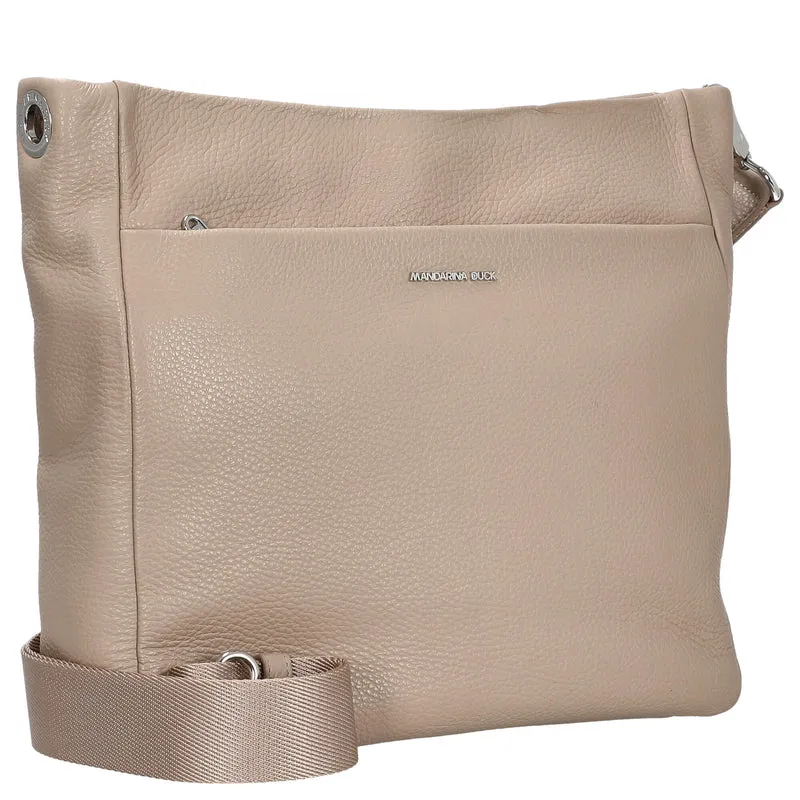 Mandarina Duck Mellow Leather - Bolso bandolera L 35 cm (warm taupe)