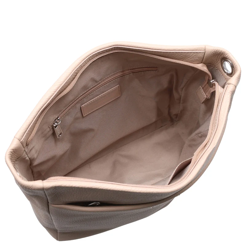 Mandarina Duck Mellow Leather - Bolso bandolera L 35 cm (warm taupe)