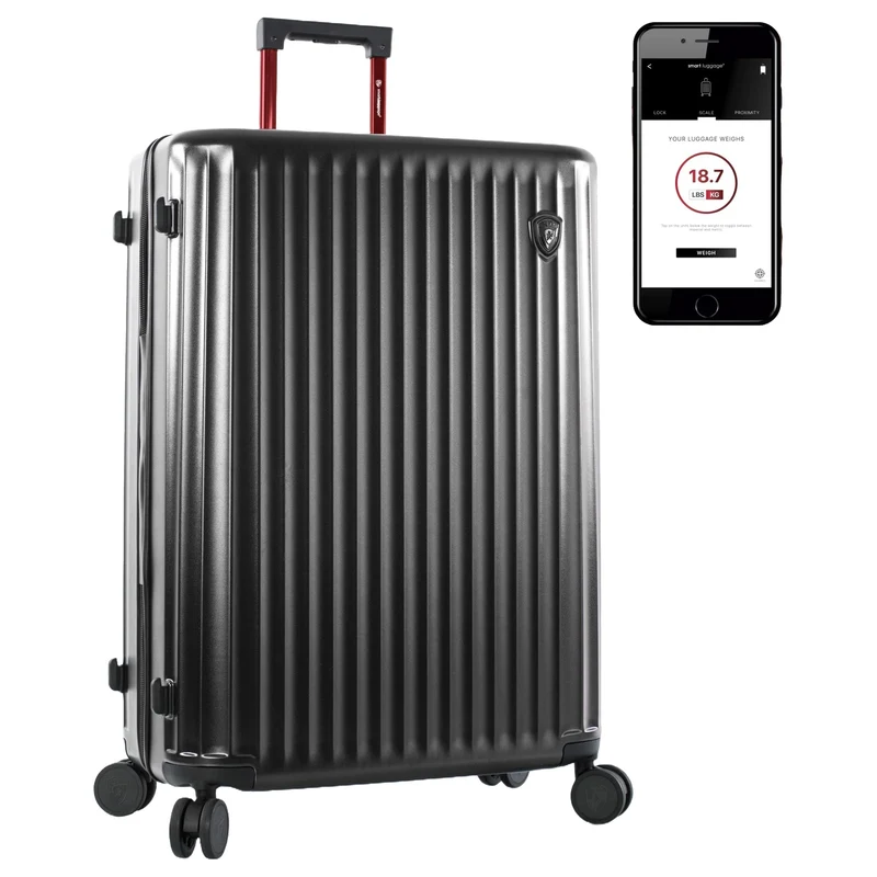 Heys SmartLuggage - Set de trolley con 4 ruedas 3 piezas L/M/S (black)
