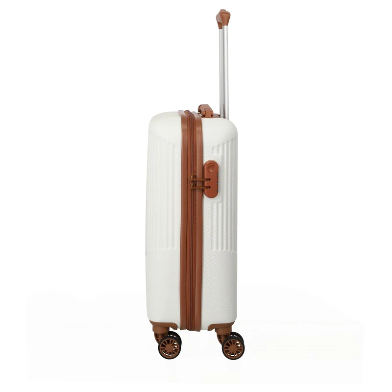Travelite Bali - Trolley de cabina con 4 ruedas S 55 cm (weiß/cognac)