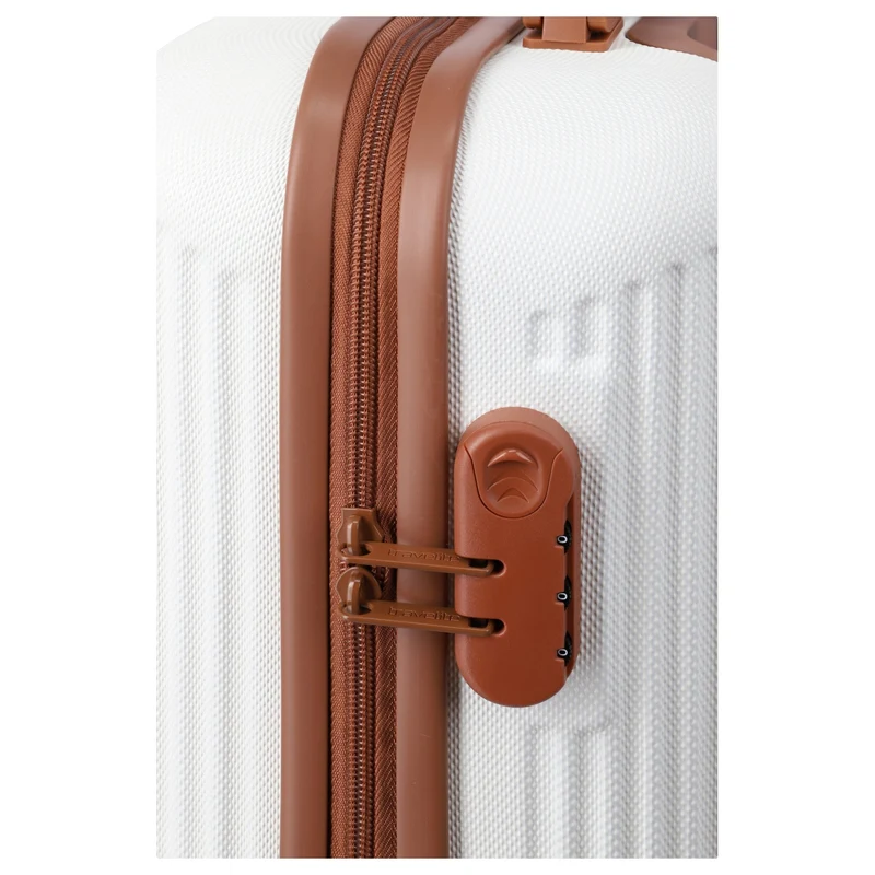 Travelite Bali - Trolley de cabina con 4 ruedas S 55 cm (weiß/cognac)