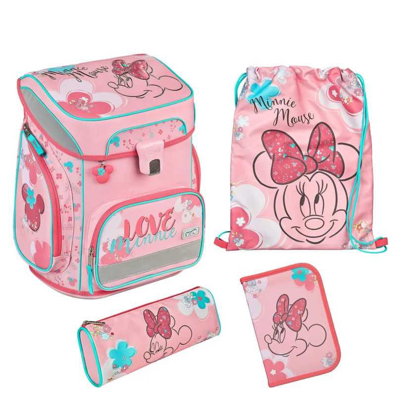 Scooli EasyFit - Set de mochila escolar 5 piezas (Minnie Mouse)