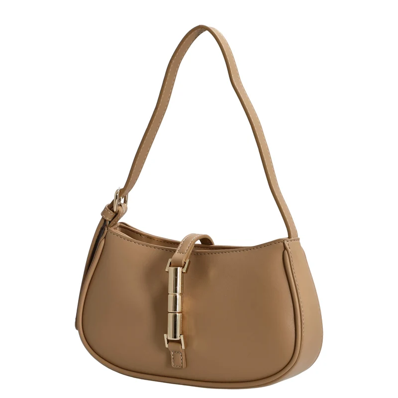 Seidenfelt Loviisa - Bolso de hombro 23 cm (coffe & cream)