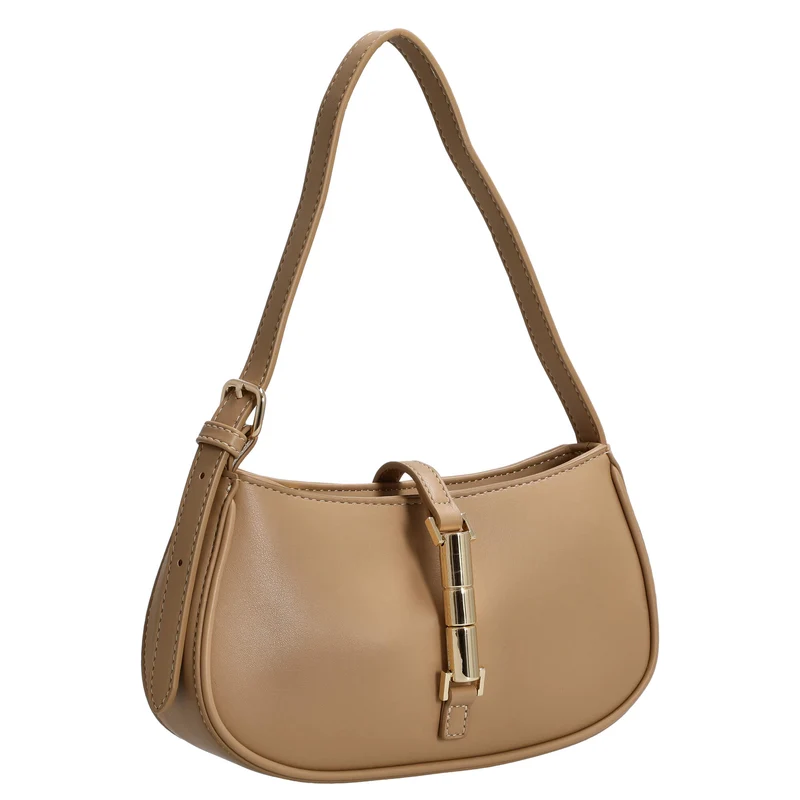 Seidenfelt Loviisa - Bolso de hombro 23 cm (coffe & cream)