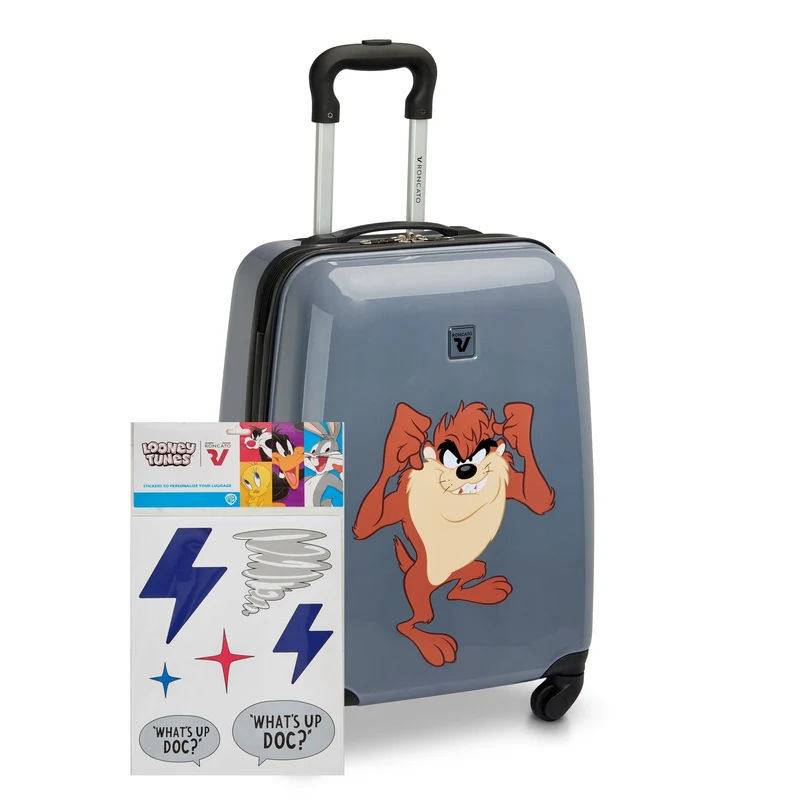 Roncato Looney Tunes Kids - Trolley infantil con 4 ruedas 50 cm (Taz Antracite)