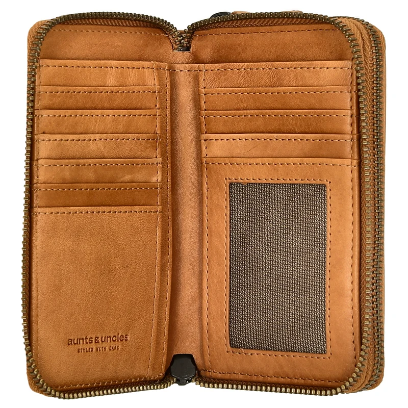 aunts & uncles Grandmas Luxury Club Betty - Cartera de señora con cremallera 13cc 15 cm RFID (caramel)