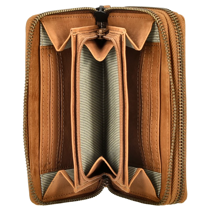 aunts & uncles Grandmas Luxury Club Betty - Cartera de señora con cremallera 13cc 15 cm RFID (caramel)