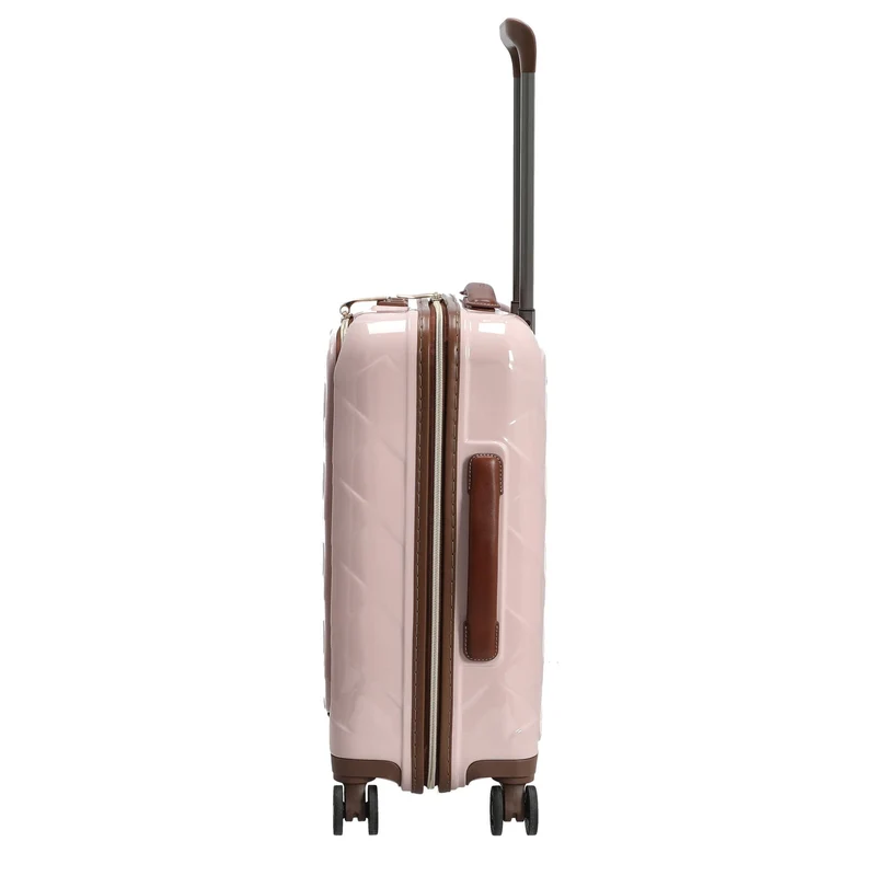 Stratic Leather and More - Trolley de cabina con 4 ruedas y bolsa frontal 15" 55 cm S (rose)