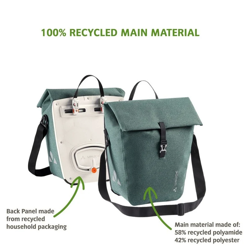 Vaude ReCycle Pro Single 22 - Bolsa trasera 40 cm (linen)
