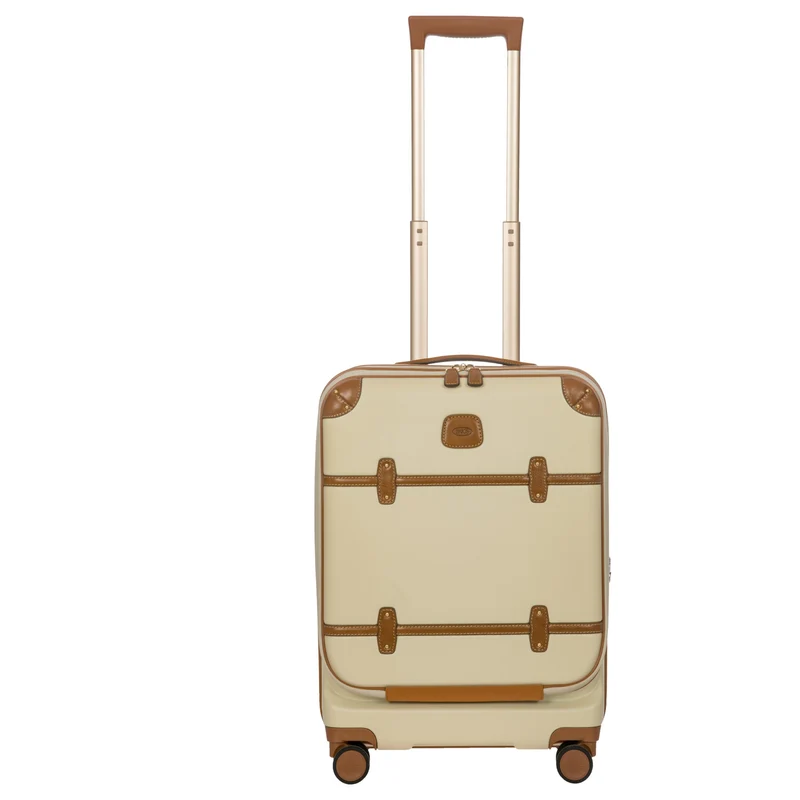 Brics Bellagio - Trolley de cabina con 4 ruedas y bolsillo delantero 55 cm expandible (cream)