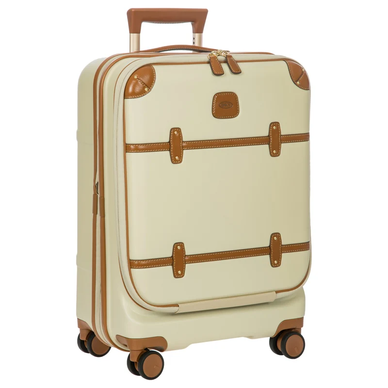Brics Bellagio - Trolley de cabina con 4 ruedas y bolsillo delantero 55 cm expandible (cream)