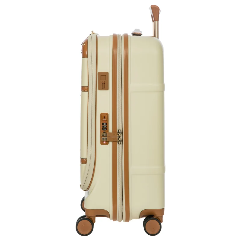 Brics Bellagio - Trolley de cabina con 4 ruedas y bolsillo delantero 55 cm expandible (cream)