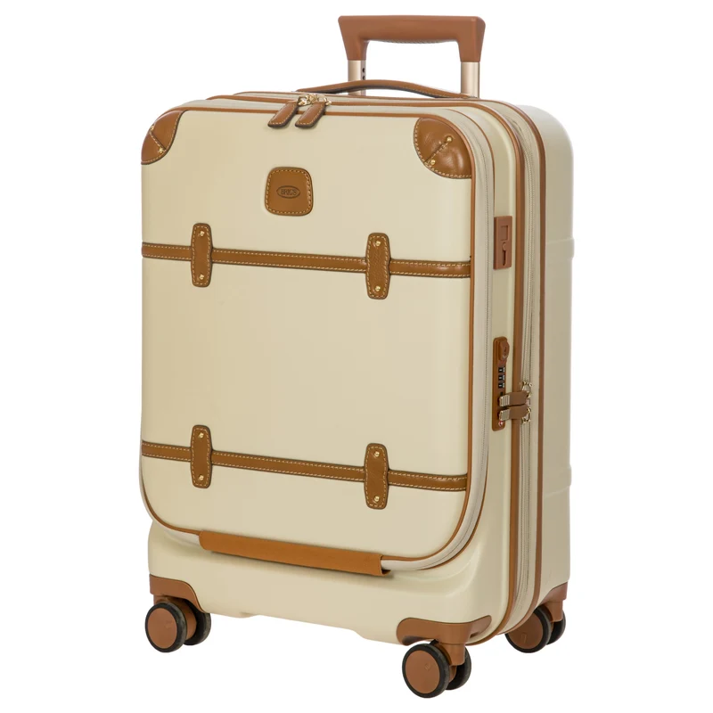 Brics Bellagio - Trolley de cabina con 4 ruedas y bolsillo delantero 55 cm expandible (cream)
